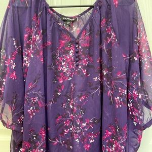 EXPRESS purple blousy shirt